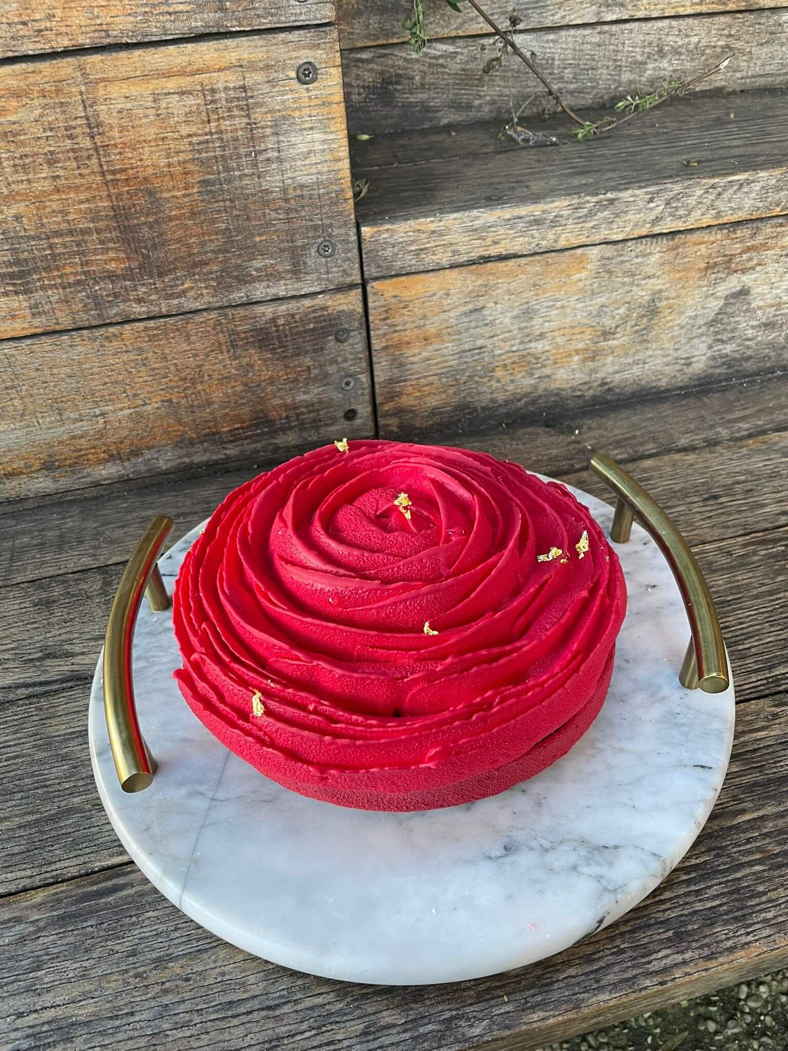 Gâteau trompe-l’œil fleur décoratif