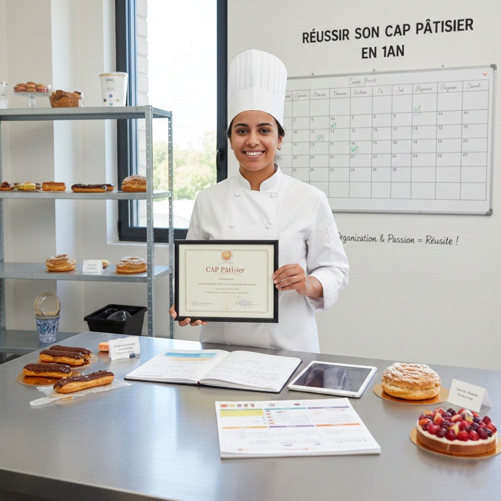 Planning de révision CAP Pâtissier sur 12 mois